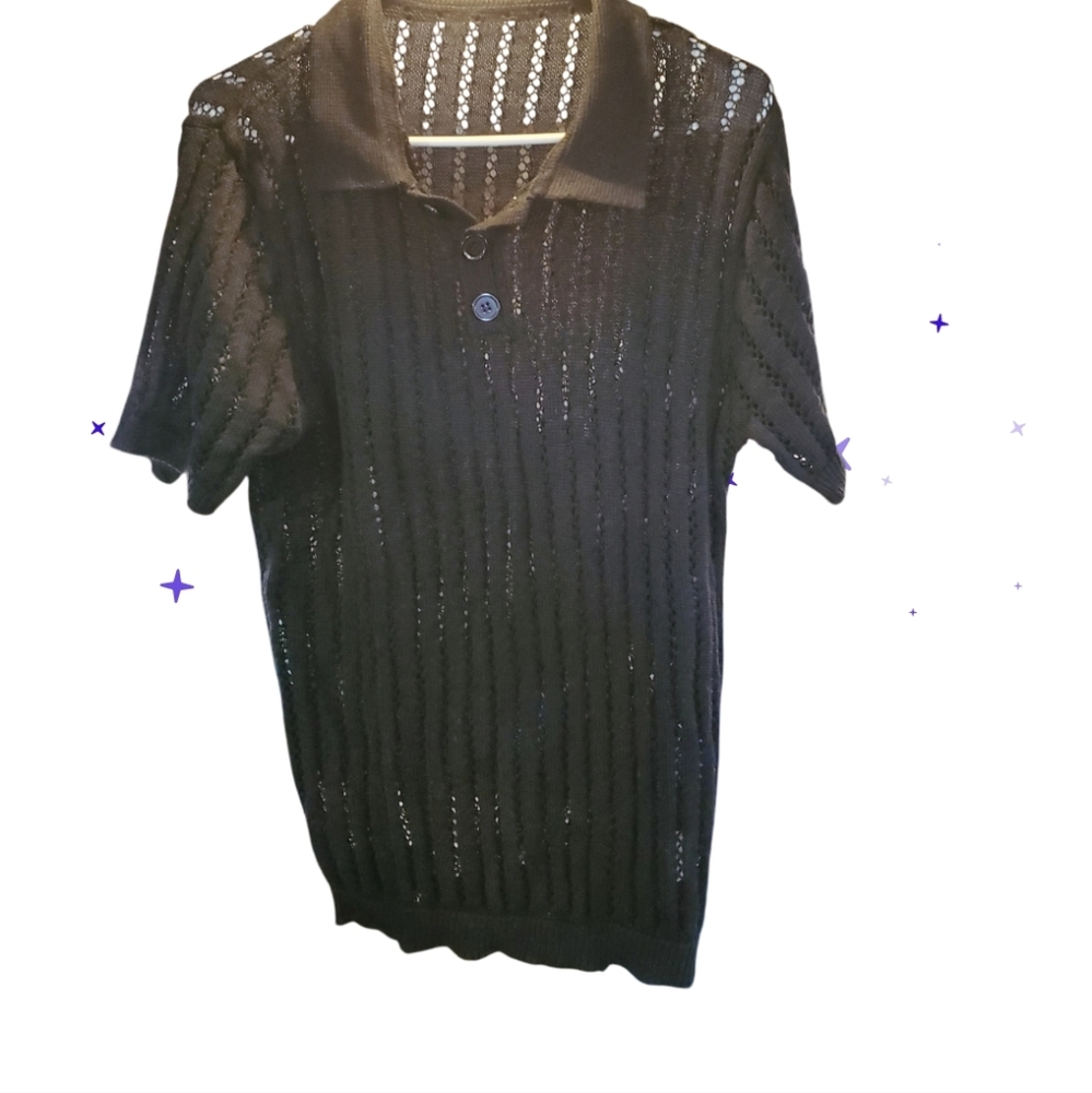 Black Mesh Tshirt